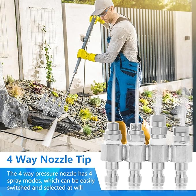 4 Way Rod Nozzle suitable for 2-3 GPM Rod Pressure Washer Nozzle