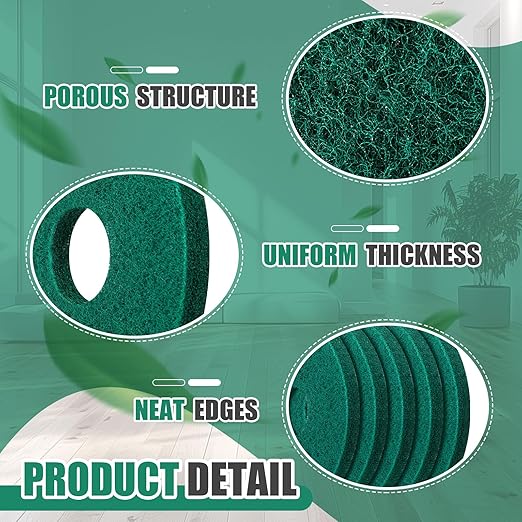 10 Pcs 12" Cleaning Orbiter Pads Commercial Floor Buffer Pads Hardwood Floor Maintenance Scrubber Polisher Cleaning and Stripping for Orbiter Machine (Green)