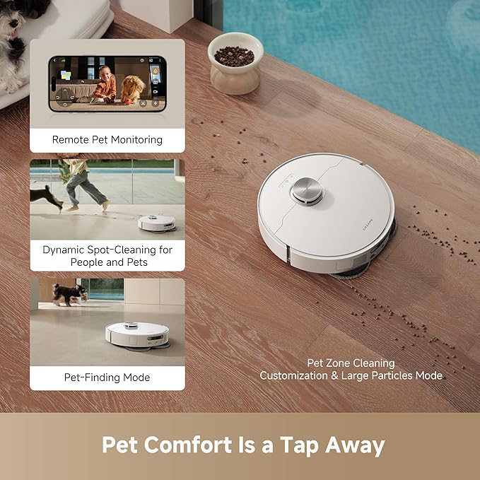 DREAME L40s Ultra AE Robot Vacuum and Mop Combo, 19,000Pa Suction, Self Emptying Dust Box, Flexible Mop & 167℉ Self Cleaning Washboard, Diverse Brush Selection, All-in-One Station, Auto Refill