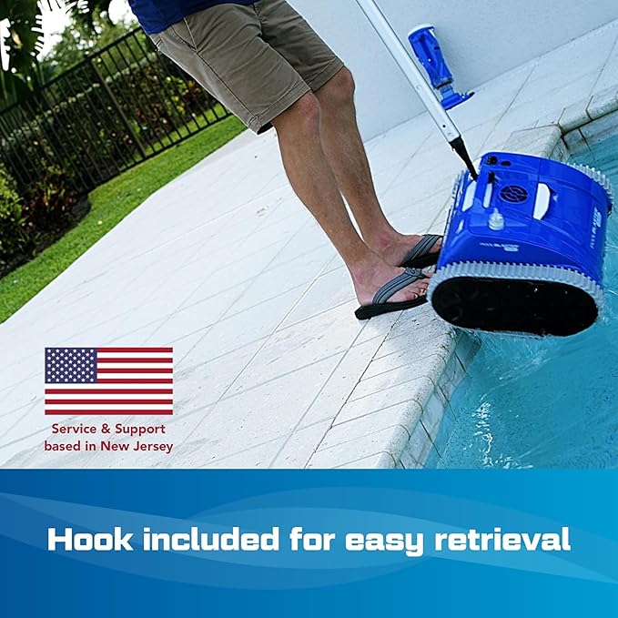 (All-New 2025) POOL BLASTER CX-300 Cordless Robotic Pool Cleaner for Smaller Inground & Above Ground Pools, 2.5 Hr Runtime, Wall Climbing, Smart Navigation, Rechargeable, Lightweight Robot Pool Vacuum