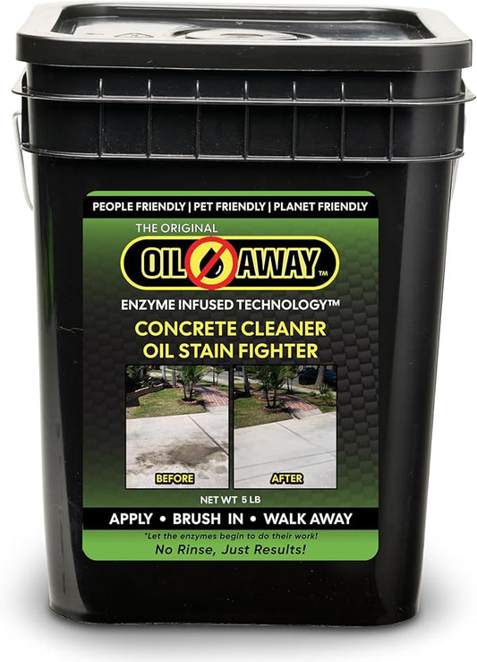 Oil Stain Fighter -5 lbs Industrial Size | For Embedded, Dry Oil Stains | No Rinse Concrete Cleaner for Driveways and Parking Lots | Safe for Pets and Environment