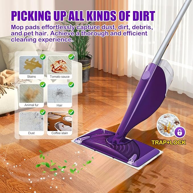 Mop Pad Refill Compatible with Swiffer WetJet Spray Mop, Wet Jet Mopping Pads for All Purpose Multi Surface Hardwood Floor Cleaning, 4 Layers Thickened and Super Absorbent, 30 Count.