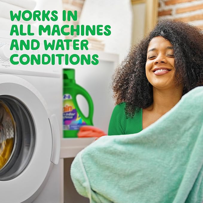 Gain Odor Defense Liquid Laundry Detergent, Super Fresh Blast Scent, 2 x 65 fl oz, 2 x 45 loads, total of 90 loads, 2 in 1, Laundry Detergent Liquid Soap, HE compatible