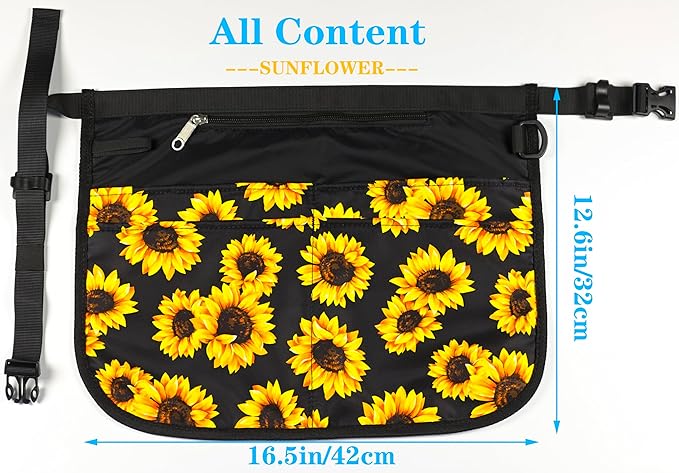 Small Size Cleaning Caddy Apron for Women with 5 Pockets, Professional Waterproof Cleaning Supplies for Housekeepers