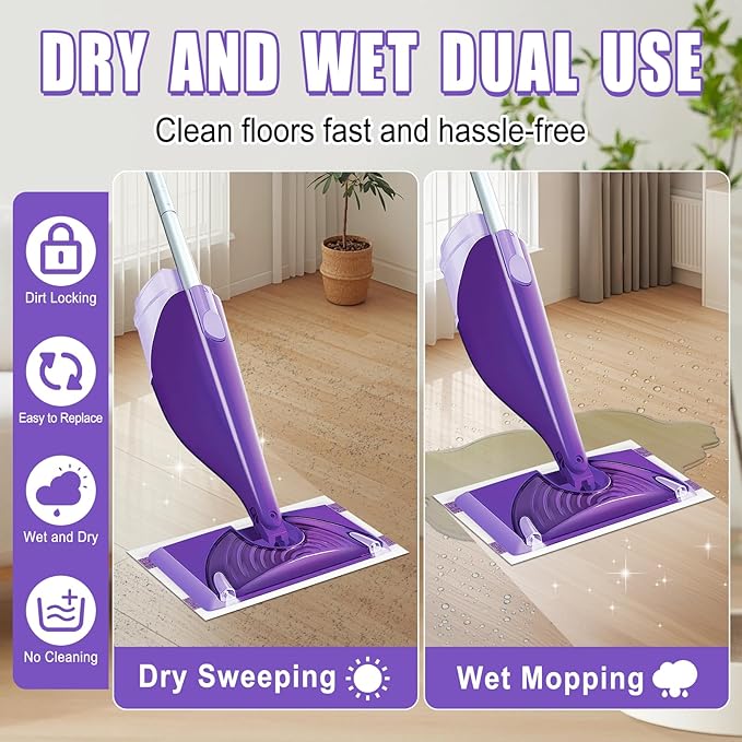 Disposable Wet Pads Refill Compatible with Wet Pads Refill Replacement for Wet Jet Pads for Household Cleaning Suit All Multi-Surface Floor,Thickness & Absorbent (20)