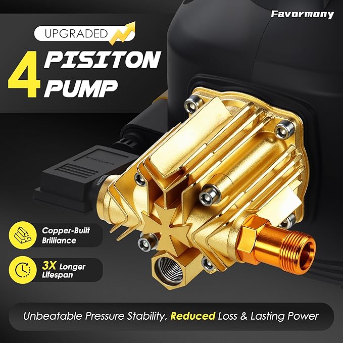 Pressure Cleaner, Portable Power Cleaner for Car Detailing, Home, Fences, Driveways, Patio Outdoor All Other Cleaning