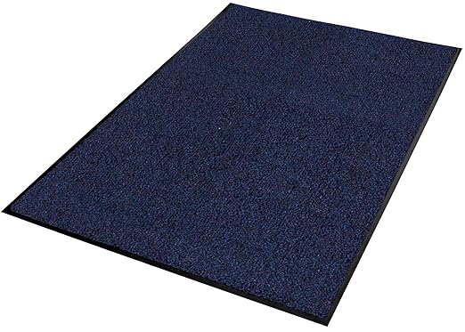 Guardian Floor Protection 94061120 Platinum Series Indoor Wiper Floor Mat, Rubber with Nylon Carpet, 6' Length, 11' Width,, Blue