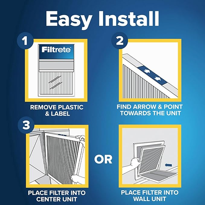 Filtrete 18x30x1 Air Filter, MERV 11, MPR 1000, Micro Allergen Defense, 3-Month AC and Furnace Filter, Easy on Air Flow, 6 HVAC Filters (Actual Size 17.81 x 29.81 x 0.81 in)