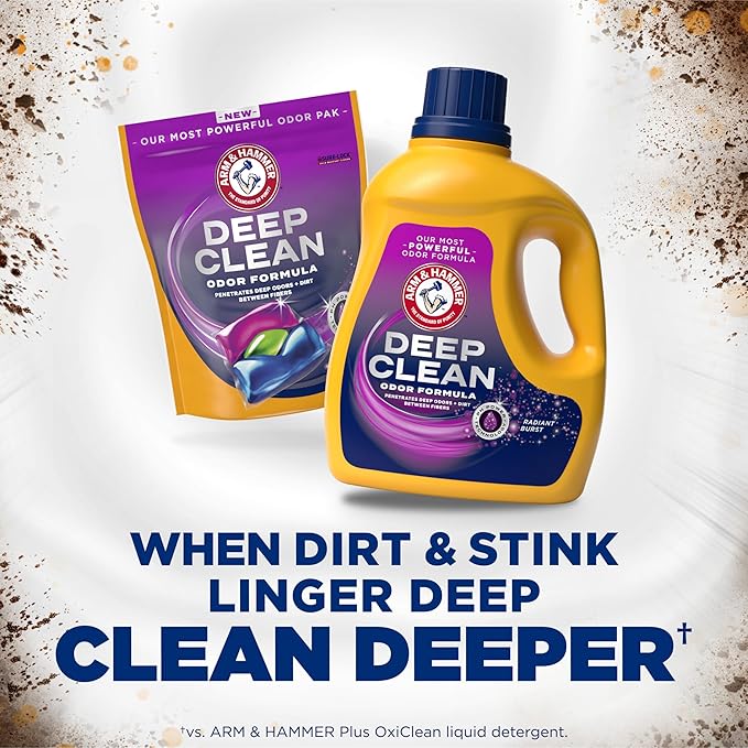 ARM & HAMMER™ Deep Clean Odor Formula Liquid Laundry Detergent, Radiant Burst Scent, 75 Fl Oz, 50 Loads