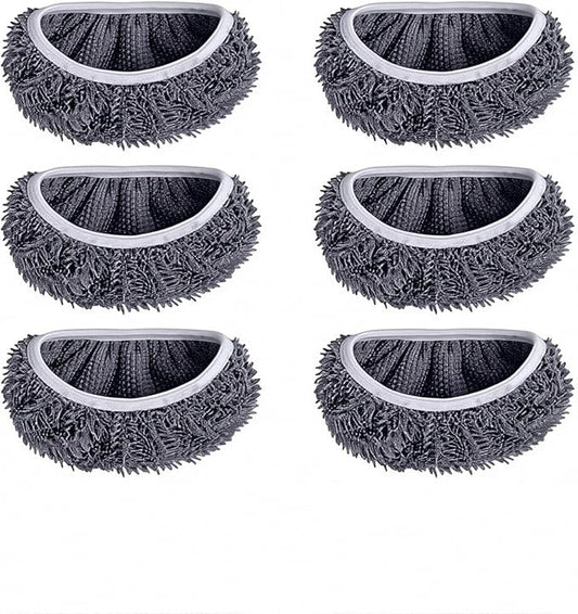 Chenille Mop Refill Pads for Home Use– Replacement Mop Heads for Floor Cleaning,Fits Most Standard Mops, for Hardwood Tile Laminate Floors (Gray 6PCS)