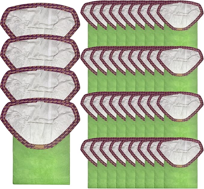 40 Pack 107314 Backpack Vacuum Bags, Compatible with ProTeam 6 QT Vacuum Cleaner, Micro Filter Bags for Vacuum Cleaner, Super Coach Pro 6, ProVac FS 6, GoFit 6, GoFit 6 PLUS (40 Pack)