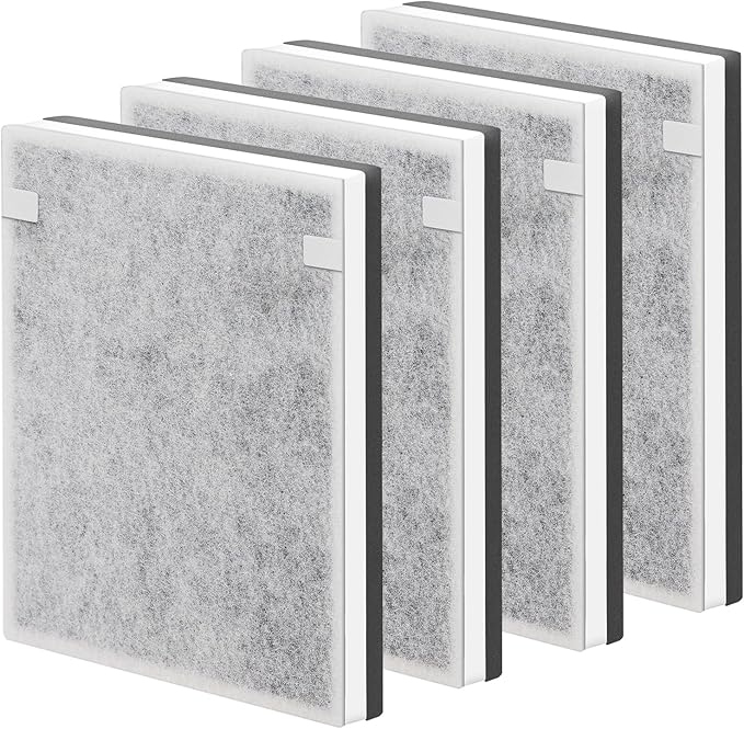 Vital 100 Replacement Filter Compatible with Levoit Vital 100 Air Purifier, 3-in-1 Replacement Filter and High-Efficiency Activated Carbon Filters, Part Number Vital 100-RF, 4 Pack.