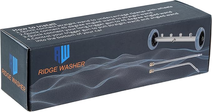 RIDGE WASHER Pressure Washer Undercarriage Cleaner, 16 Inch Undercarriage Washer, Pressure Washer Under Car Cleaner with Straight Extension Wand, 4000 PSI