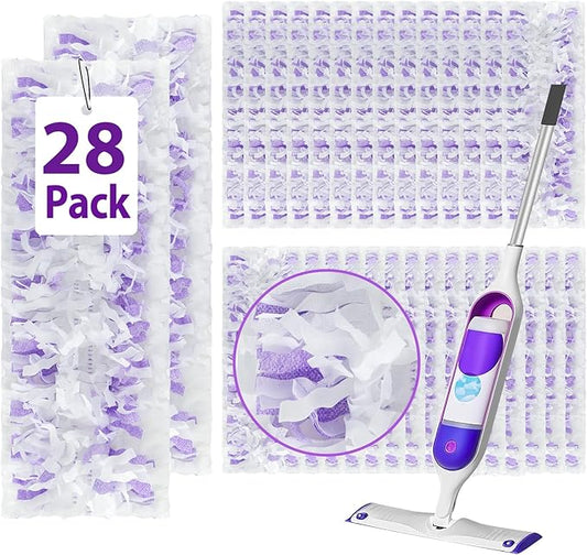 28 Count ‌Disposable Heavy-Duty Power Mop Pads Refills for Swiffer Power Mop,Replacement Floor Cleaning Refills, Non-Washable & Unscented, Compatible with Swiffer PowerMop (Quick-Absorb, No Residue)