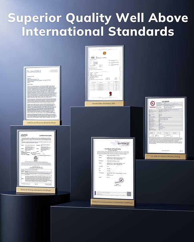 2300 ft² Air Purifiers with 240 CADR in Turbo Mode, AEOCKY Proprietary YearChange Filter, with Multi-Effect Filter, Washable Pre-Filter, Scent Capsule, Air Quality Monitor, for Home Large Room Pets