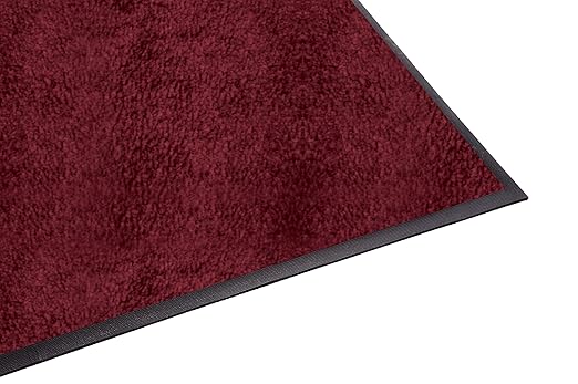 Guardian Platinum Series Indoor Wiper Floor Mat, Rubber with Nylon Carpet, 3'x9', Burgundy