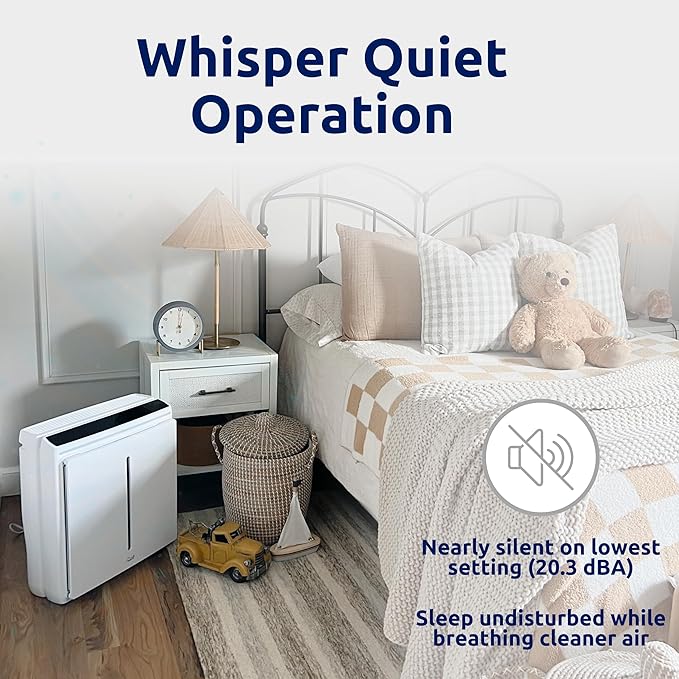 Rabbit Air, A3 SPA-1000N Air Purifiers for Home, Ultra Quiet HEPA Air Purifier - Wall Mountable Air Purifiers for Home Large Room, Allergies, Dust, Mold, Smoke & VOCs - (White, Odor Remover Filter)