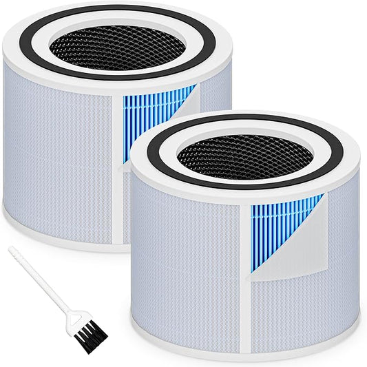 Core 300 Smoke Remover Replacement Filter for LEVOIT Core 300, Core 300S and Core 300-P Air Purifier, 4-in-1 H13 True HEPA Filter Replacement, Compared to Part # Core 300-RF-SR, 2 Pack, Blue
