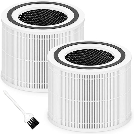 Core 300 Replacement Filter for LEVOIT Core 300, Core 300S and Core 300-P Air Purifier, 3-in-1 H13 True HEPA Filter Replacement, Compared to Part # Core 300-RF, 2 Pack, White