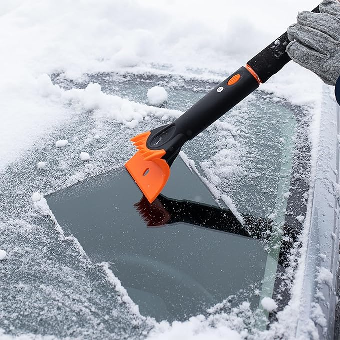 ‎Snow MOOver 39" Extendable Snow Brush with Squeegee & Ice Scraper | Foam Grip | Auto Snow Brush | Auto Ice Scraper | Car Truck SUV