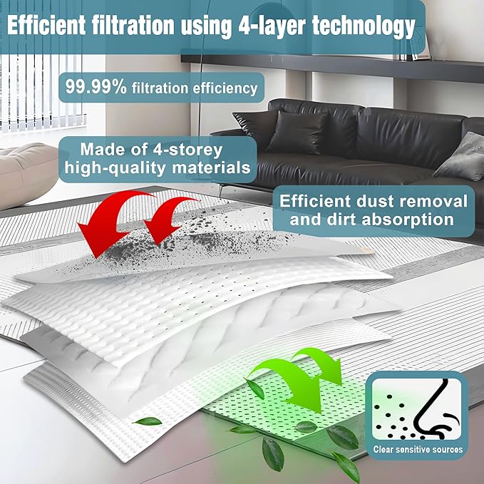 Pymin 12 Pack TU Vacuum Hoover Bags with 4 Exhaust Filters Compatible with Miele Pure TU Dust Bag for Guard L1/ S1 Junior/Silence/Allergy/Parquet XL/Flex/AllFloor/Cat/Dog/Comfort Series