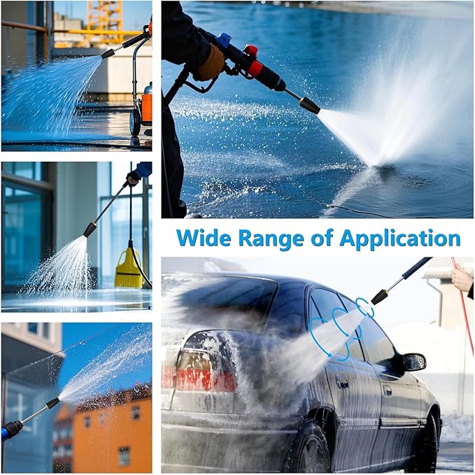 Turbo Pressure Washer Nozzle 4500 PSI, 1/4 Inch Quick Connect, 360° Rotating Jet, Universal Heavy Duty Power Washer Tip for Deep Cleaning & Tough Grime | 4.0 GPM, 4.0 Orifice