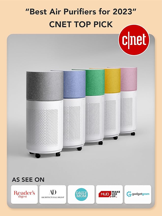 CleanForce Air Purifiers for Home Large Room Up to 2550 ft², H13 HEPA Air Cleaner Works with Alexa for Dust, Allergens, Pollen, Pet Hair Dander, Odors, CERTIFIED asthma & allergy friendly, Rainbow