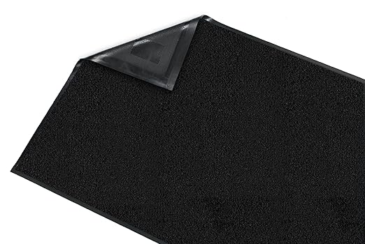 Guardian 94030835 Platinum Series Indoor Wiper Floor Mat, Rubber with Nylon Carpet, 3'x8', Black
