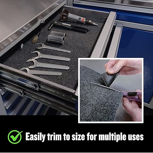 FlashDry Oil Spill Mat 36"x60", Garage Floor Mat, Absorbs Liquids, Customizable Size, Use in & Under Car, in Drawers and Driveway, Slip Resistant, No Soak Through, Durable and Reusable, Easy to Clean