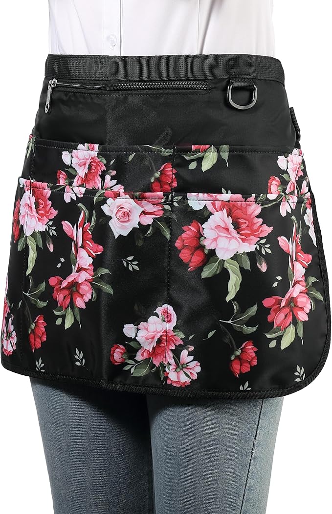 Cleaning Caddy Apron for Women with 7 Pockets, Professional Waterproof Housekeeping Work Apron