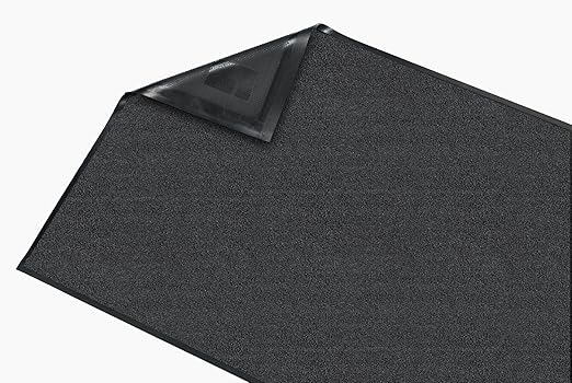 Guardian Platinum Series Indoor Wiper Floor Mat, Rubber with Nylon Carpet, 3'x20', Grey