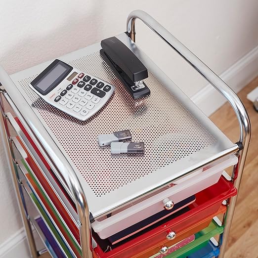 ECR4Kids 6-Drawer Everyday Mobile Organizer, Storage Cart, Assorted