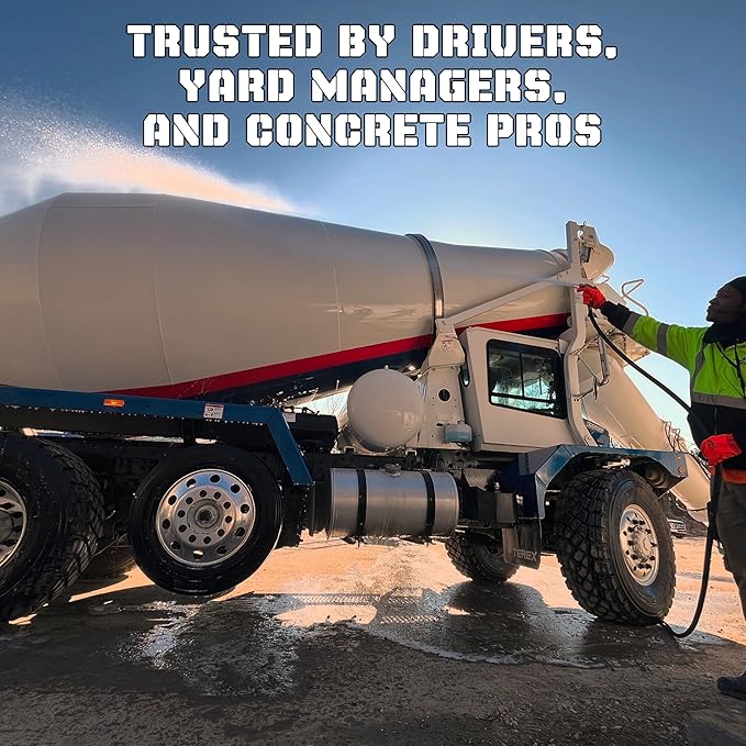 Heavy Concrete Remover – Dried Concrete & Cement Dissolver (Non-Corrosive, Biodegradable Acid Alternative), Safe on Equipment, 5-Gallon Bucket