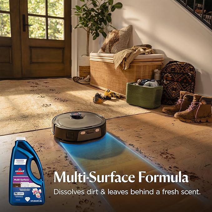 Bissell FlexClean FurForce Robot Vacuum & Mop with No Tangle Pet Brush Roll, LiDAR Navigation & Liftable Pad for Pet Hair Removal on Hard Floors & Rugs, 180min Runtime 60-Day Dust Collection, 4270L