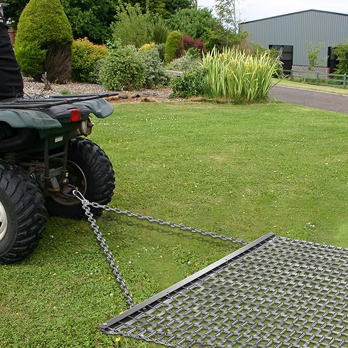 Rengue ATV/UTV 4 x 4 Feet Baseball Field Drag, Lawn Leveling Steel Mesh Heavy Duty Surface Leveling Mat for Manual or Vehicle Driveway Farm Garden Football Field
