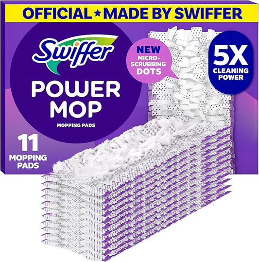 Swiffer PowerMop Multi-Surface Mopping Pad Refills, Made by Swiffer, for Floor Cleaning, 11 Count