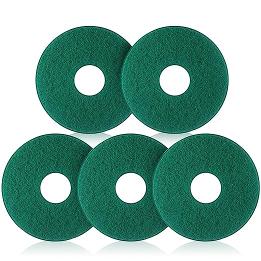 5 Pcs 12" Cleaning Orbiter Pads Commercial Floor Buffer Pads Hardwood Floor Maintenance Scrubber Polisher Cleaning and Stripping for Orbiter Machine (Green)