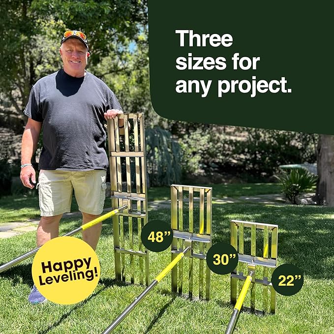 Rocklin™ Lawn Leveling Rake – 22” x 10” Stainless Steel Leveling Tool with 78” Handle | Smooth & Level Soil, Sand or Grass | Durable Leveling Tool for Lawn, Yard and Garden