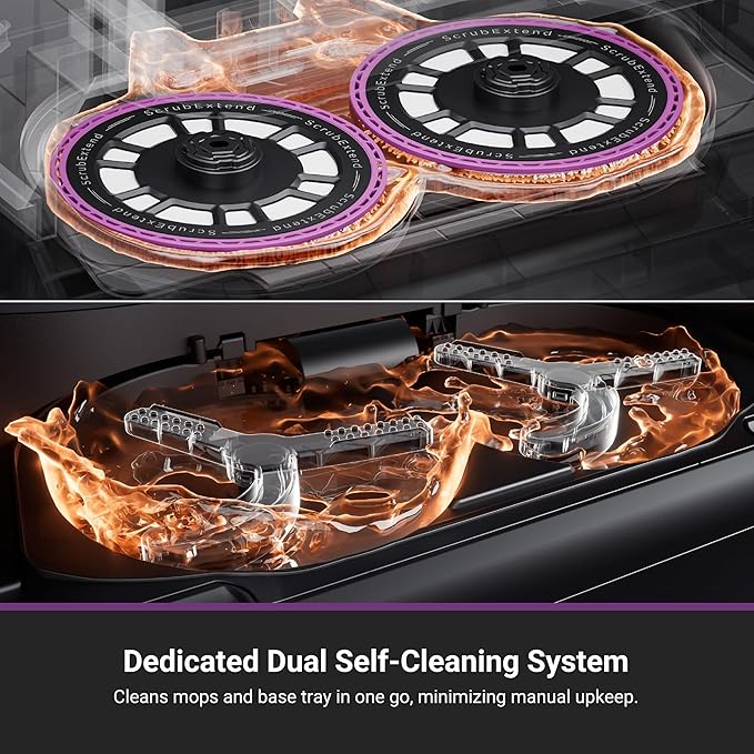 Eureka J15 Max Ultra Self-Emptying Robot Vacuum Combo All-in-one, 22,000 Pa Suction 176℉ Hot Water Wash 131°F Hot Air Dry Self-Cleaning Base Tray, Flex-Arm Mop Anti-Tangle RTCam AI Obstacle Avoidance