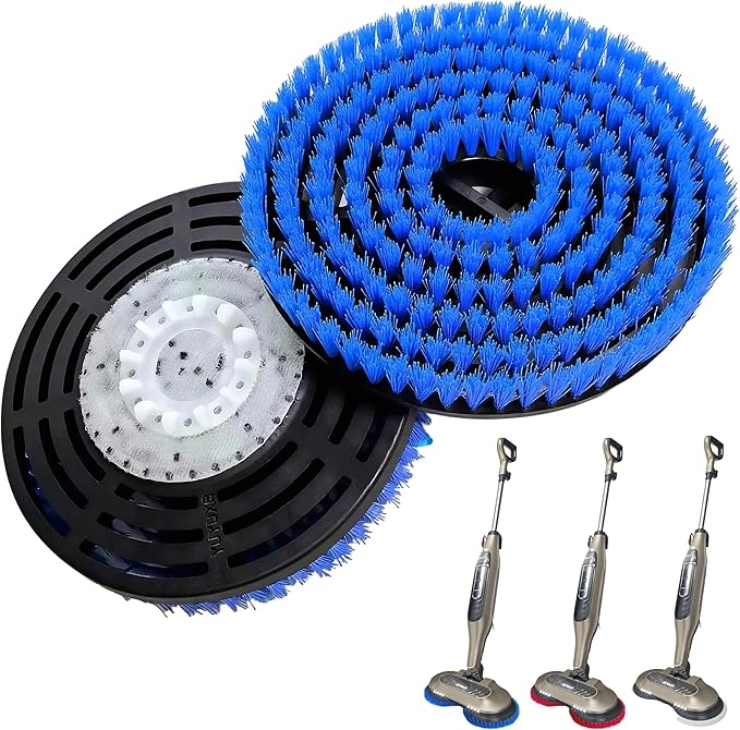 Brush for Shark Steam Mop S7000 S7001 S7020 S7005 S8021 S8001 Replacement Brush Head and Scrub Pad Abrasive Polishing Pad for deep Cleaning Hard Floors Kitchens and bathrooms (2, Blue)