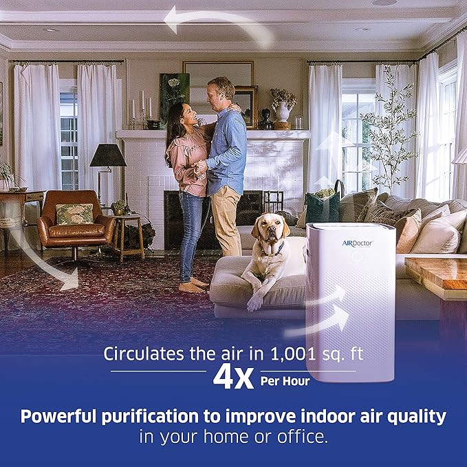 AIRDOCTOR AD5500 HEPA and VOC Air Purifier for Extra Large Spaces & Open Concepts with UltraHEPA, Carbon & VOC Filters - Captures particles 100x Smaller than HEPA Standard (AirDoctor 5500)
