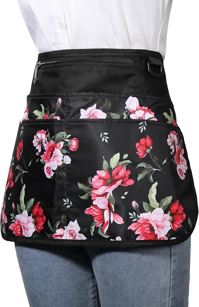 Cleaning Apron Caddy for Women with 6 Pockets, Professional Waterproof Cleaning Supplies for Housekeeping