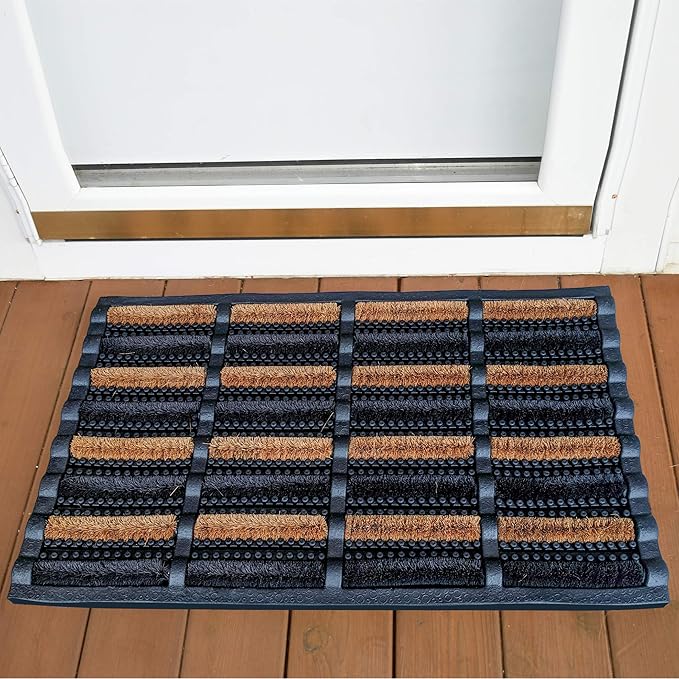 FOOTMATTERS Ninamar Mud Scrubber Tray Mat - 29.5 x 17.5 inch