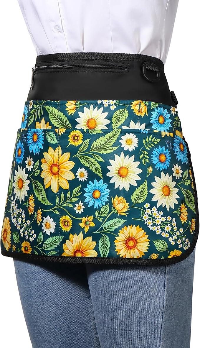 Cleaning Apron Caddy for Women with 6 Pockets, Professional Waterproof Cleaning Supplies for Housekeeping
