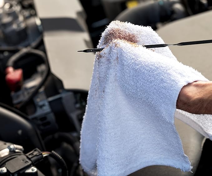 S&T INC. Multipurpose Cotton Terry Cleaning Towels for Home, Car, Automotive, and Garage Cleaning Supplies, 14 Inch x 17 Inch, White, 24 Pack