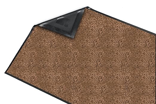 Guardian Platinum Series Indoor Wiper Floor Mat, Rubber with Nylon Carpet, 4'x20', Brown