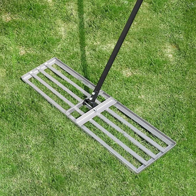 Lawn Leveling Rake - Heavy Duty Level Rake - 36-Inch Wide 69 Inch Handle Lawn Leveler, Levelawn Tool for Garden, Golf Couse, Farm, Backyard…