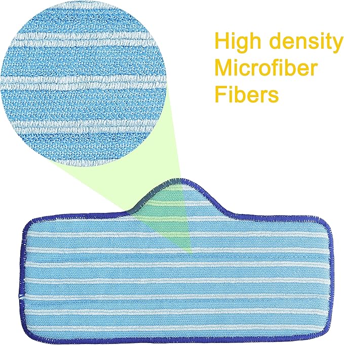 Flintar 6 Packs of Premium Microfiber Pads, Compatible with Dupray Neat Steam Cleaner, Durable, Reusable and Machine Washable