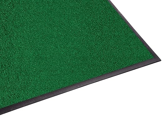 Guardian Platinum Series Indoor Wiper Floor Mat, Rubber with Nylon Carpet, 2'x12', Green