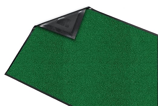 Guardian Platinum Series Indoor Wiper Floor Mat, Rubber with Nylon Carpet, 4'x19', Green
